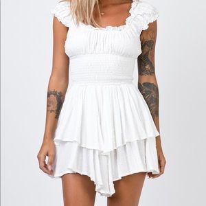 Princess Polly Love Galore Romper - White